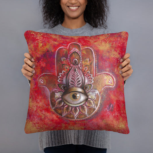 Basic Pillow - Hamsa, "I am loved" image 0