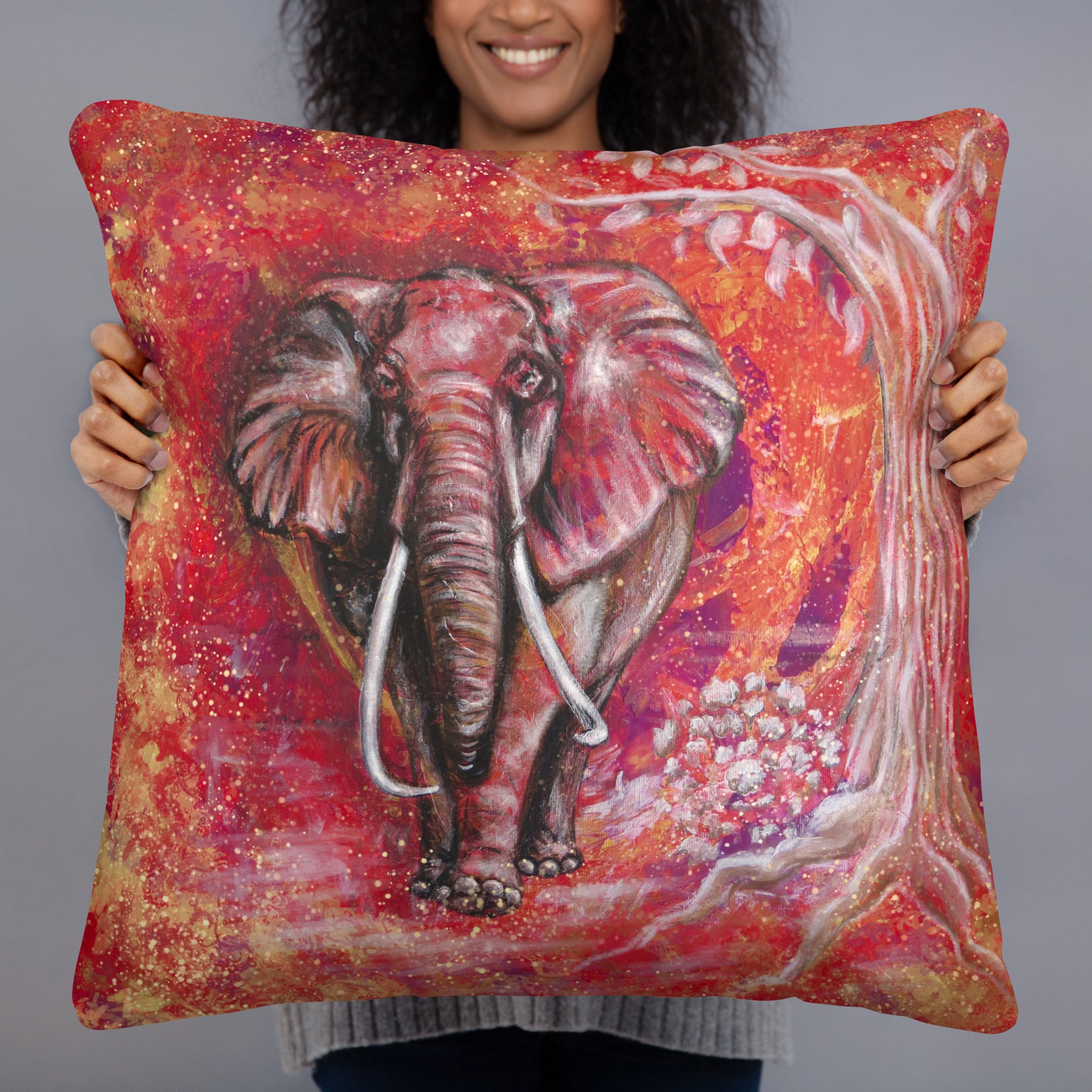 Basic Pillow - Elephant, "Kindness is a sign of strength" image 2