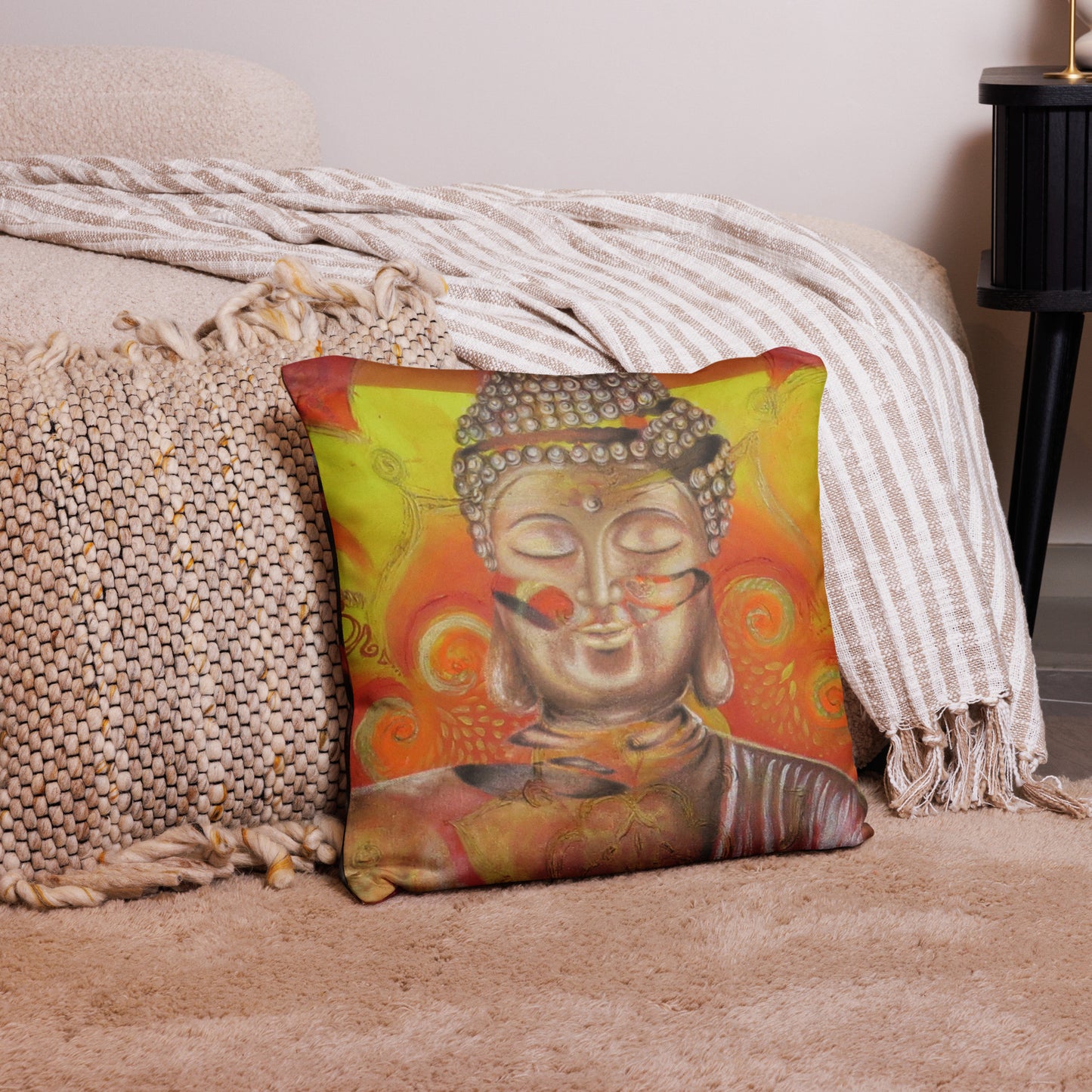 Throw Pillow - Golden Buddha image 0