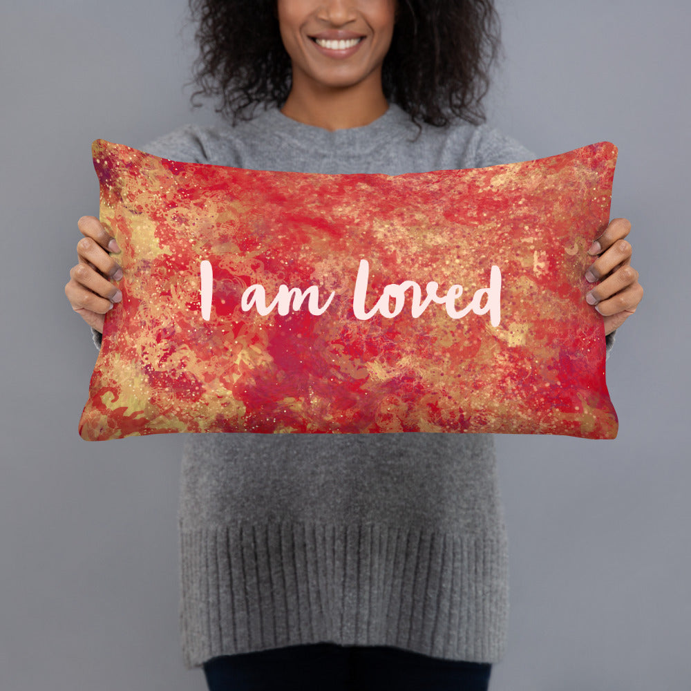 Basic Pillow - Hamsa, "I am loved" image 3