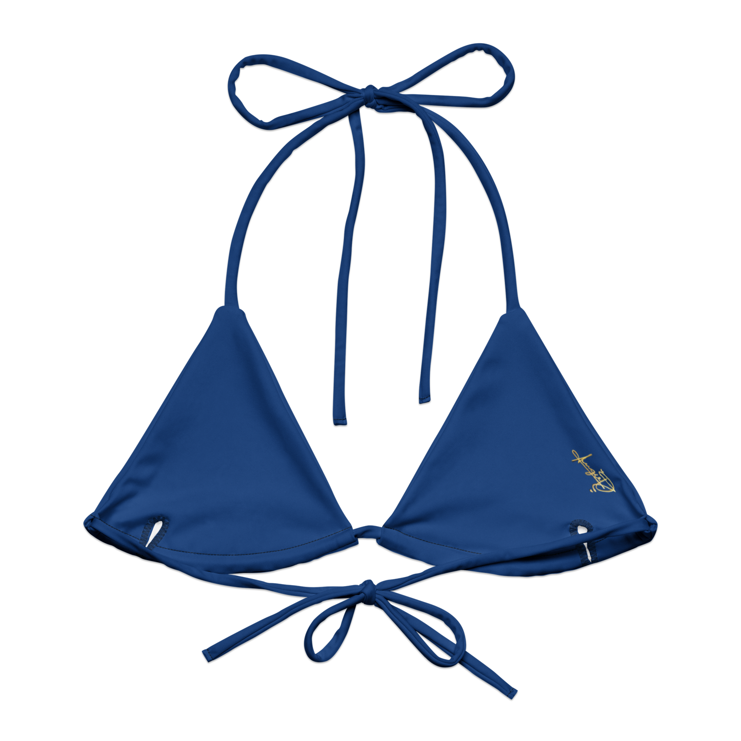All-over print recycled string bikini top