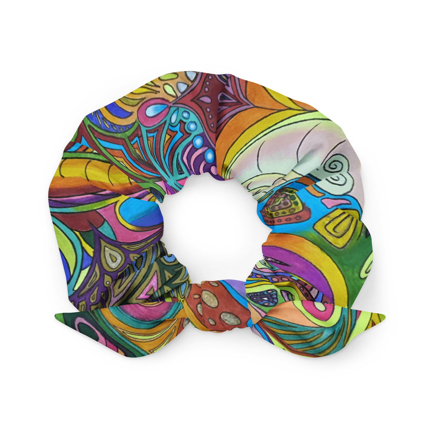 Doodle Recycled Scrunchie 1