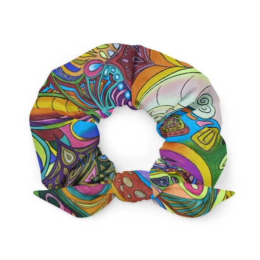 Doodle Recycled Scrunchie 1