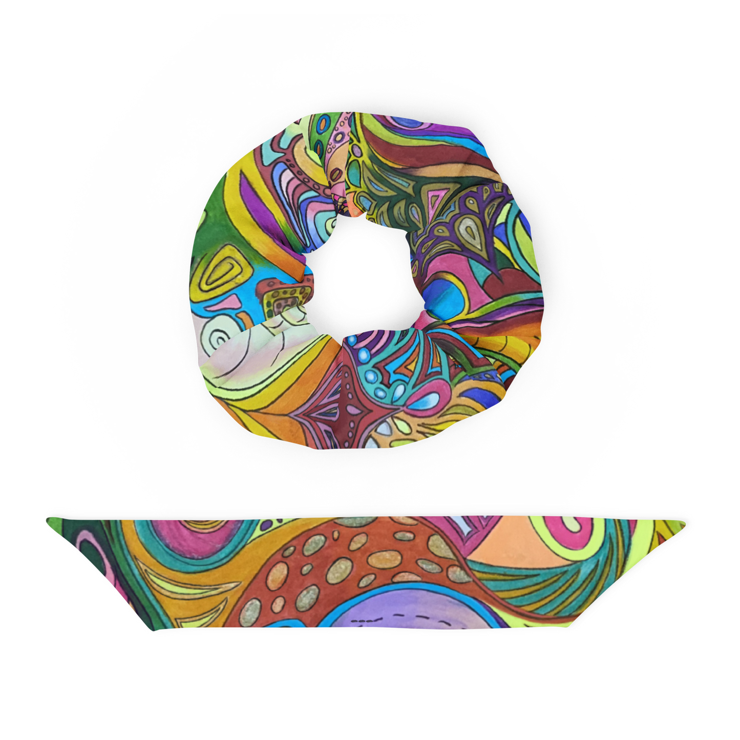 Doodle Recycled Scrunchie 1