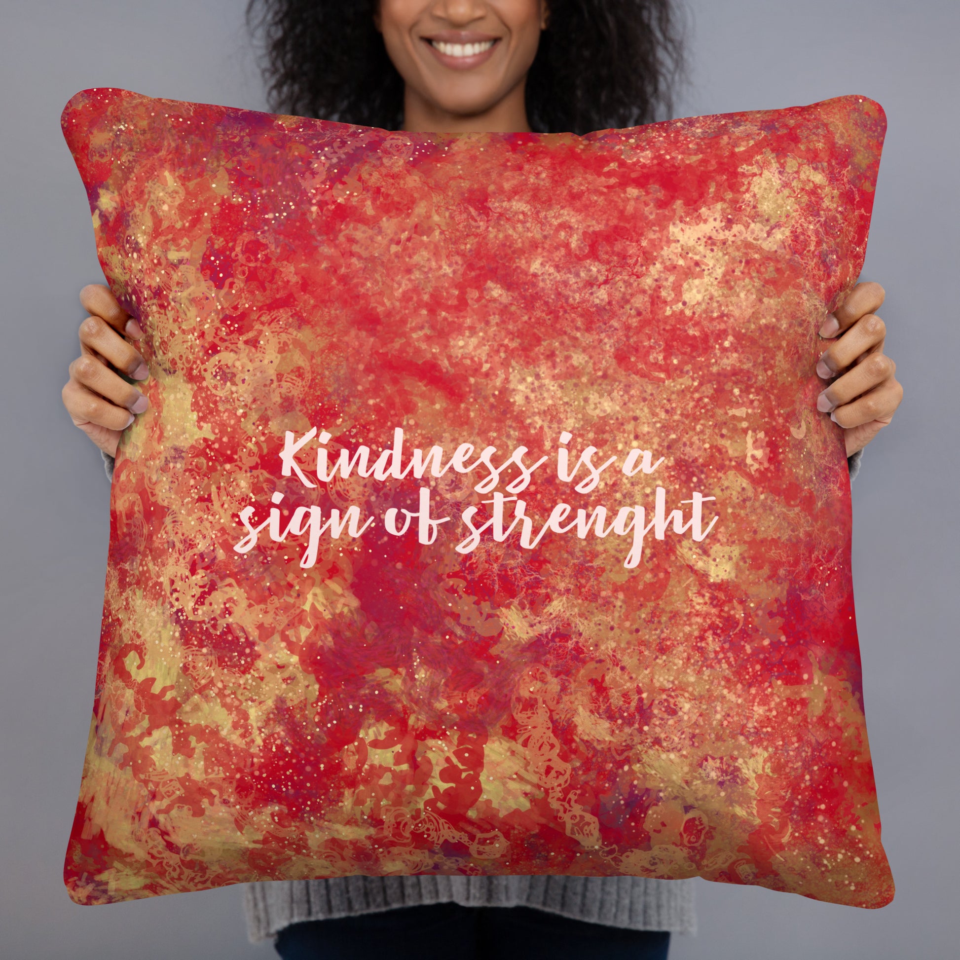 Basic Pillow - Elephant, "Kindness is a sign of strength" image 3