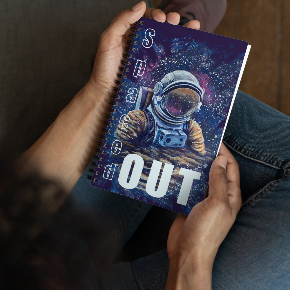 “Spaced Out” Spiral notebook